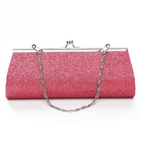 Women’s Luxury Evening Bag Shiny Glitter Day Clutches Ladies Party Banquet Evening Clutch Bridal Wedding Purse with Chain