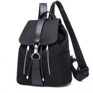 Women Backpack School Bags For Teenager Girls Nylon Zipper Lock Design Black Femme Mochila Female Backpack Fashion Sac A Dos