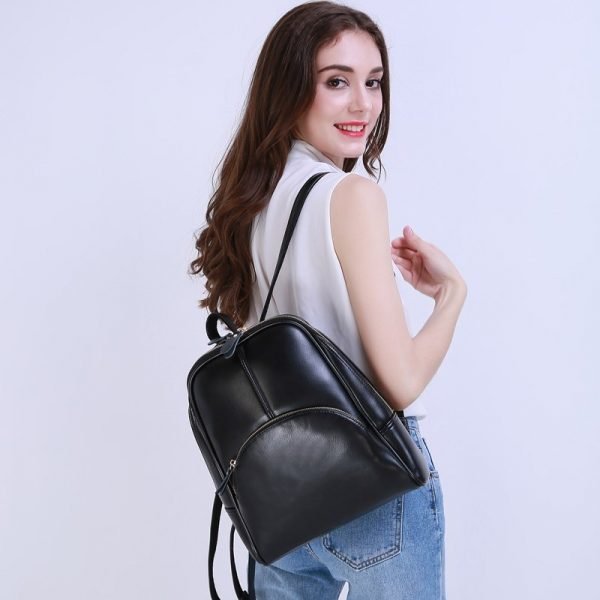 Women backpack  Leather school bag women Casual style